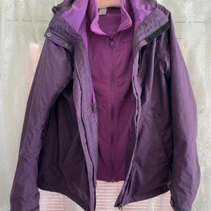 QUECHUA PLUM COLOURED WOMEN'S ANORAK JACKET, SIZE M